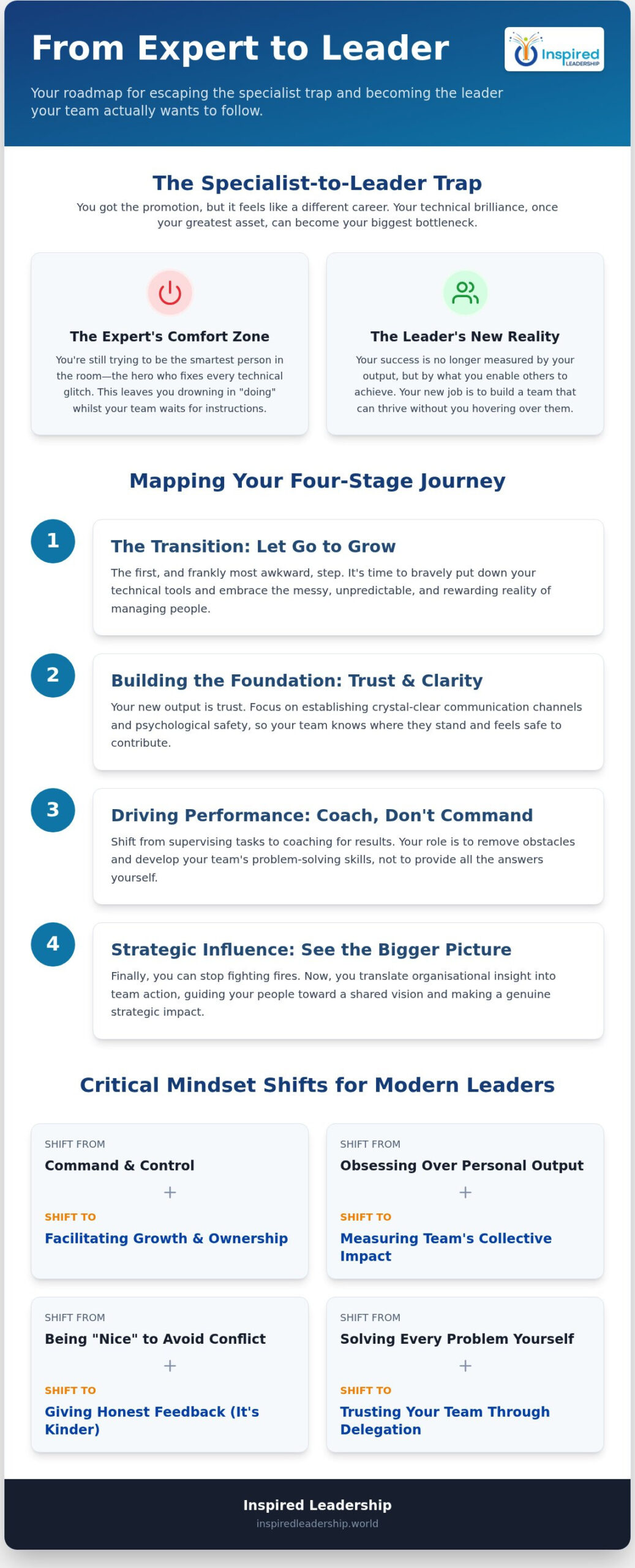 The Managerial Development Journey: Navigating the Shift from Expert to Leader